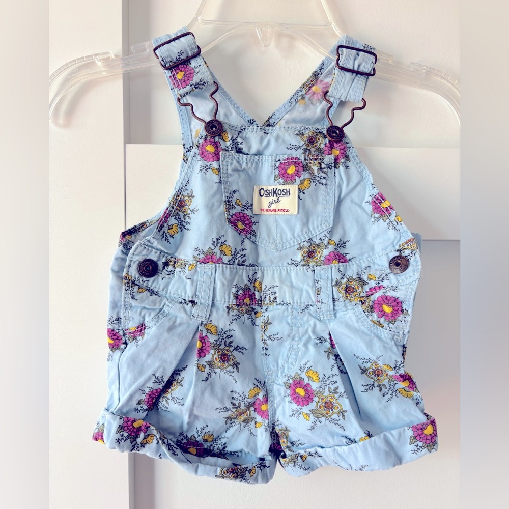 Paisley Floral Short Overalls